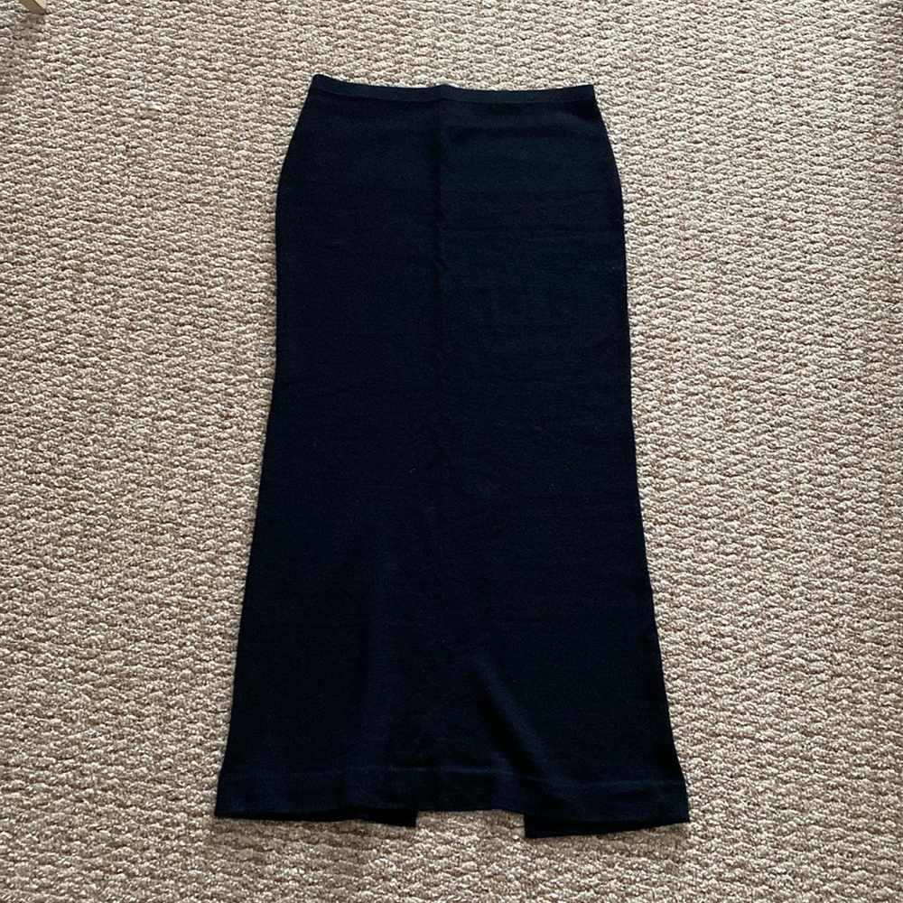 Sigrid Olsen Black Wool Sweater Skirt S